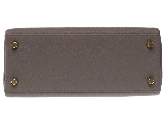 Hermès Borsa HERMES Kelly 25 in Pelle Grigia - 102683 Grigio - vista 11