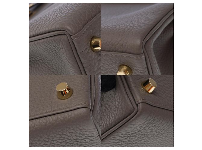 Hermès Borsa HERMES Kelly 25 in Pelle Grigia - 102683 Grigio - vista 12