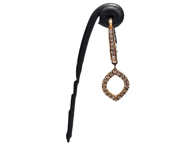 Autre Marque Orecchini medio-lunghi a goccia con brillanti. ORO ROSA 18k - vista 5