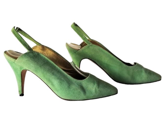 Emanuel Ungaro Scarpe Ungaro in camoscio verde - vista 3