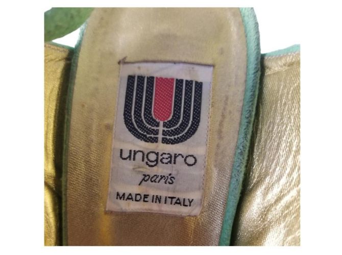 Emanuel Ungaro Scarpe Ungaro in camoscio verde - vista 9