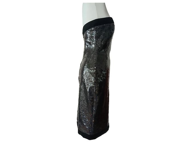 Autre Marque Schwarzes Samtkleid - view 2