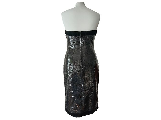 Autre Marque Schwarzes Samtkleid - view 4