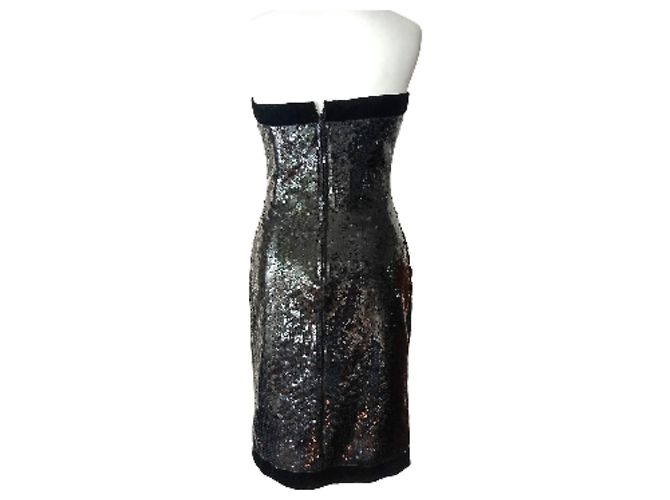 Autre Marque Schwarzes Samtkleid - view 5