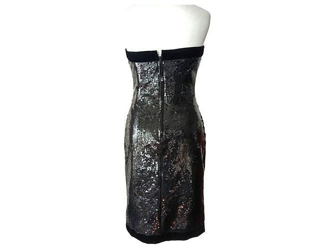 Autre Marque Schwarzes Samtkleid - view 6