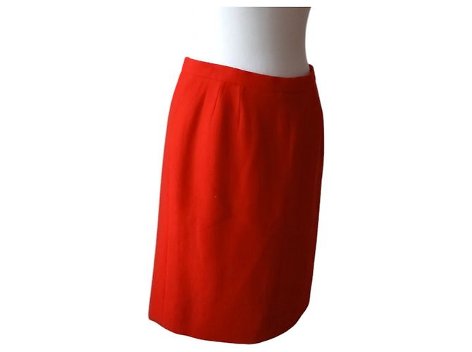 Falda Chanel de lana roja - view 2