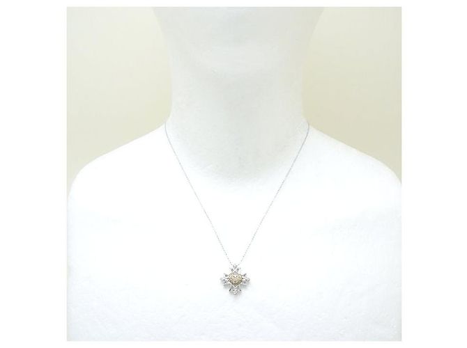 Autre Marque Collana di diamanti K18WG/K18YG Oro Marrone - vista 2