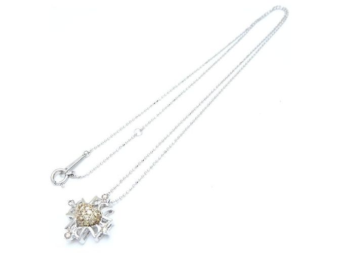 Autre Marque Collana di diamanti K18WG/K18YG Oro Marrone - vista 3