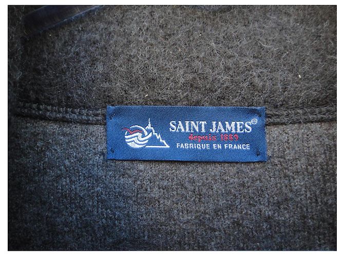 Abrigo Saint James de lana marrón oscuro - vista 3