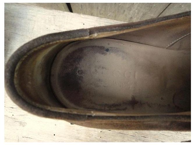 Scarpe Monk Gucci Marrone Scuro Camoscio - vista 9