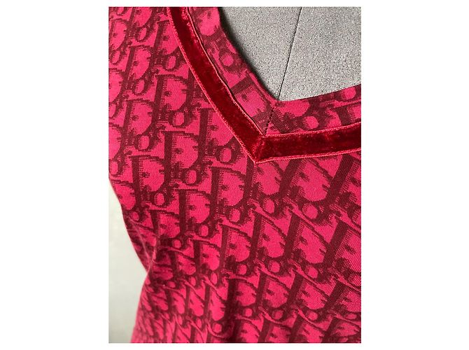 Top Dior Monograma Oblicuo Rojo de Algodón Roja - vista 3