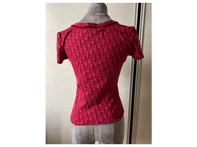 Top Dior Monograma Oblicuo Rojo de Algodón Roja - vista 5