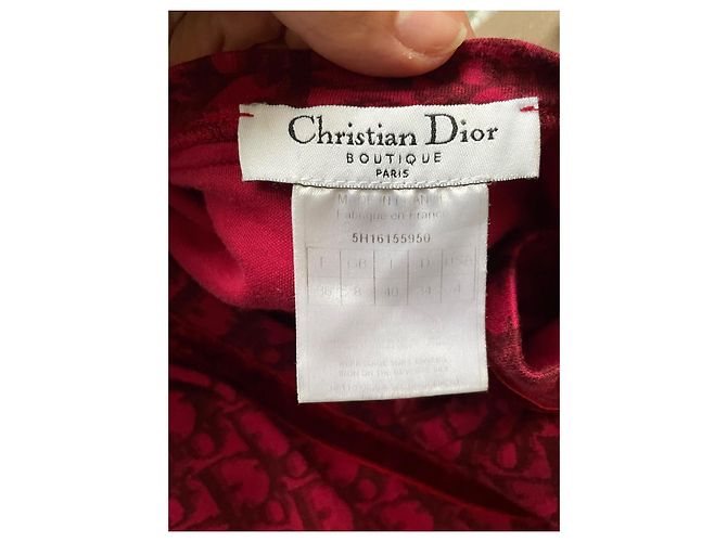 Top Dior Monograma Oblicuo Rojo de Algodón Roja - vista 8