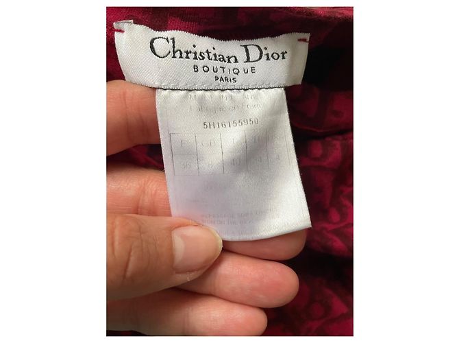 Top Dior Monograma Oblicuo Rojo de Algodón Roja - vista 9