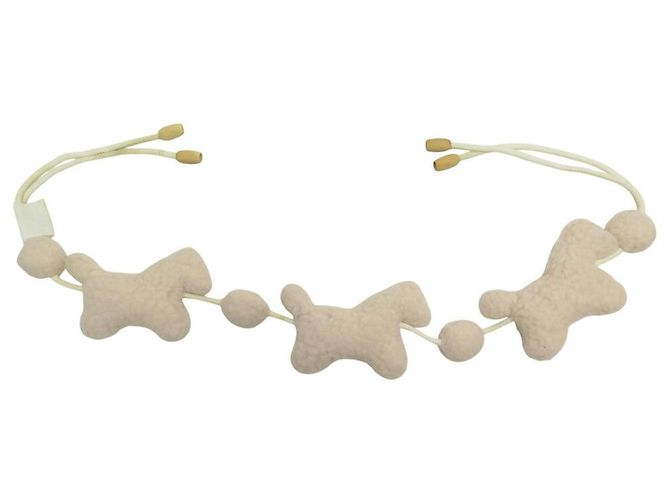 Hermès NEW HERMES CRADLE SET SHEET PILLOWCASE ROCKING HORSE MOBILE SHEEP Cream - view 18