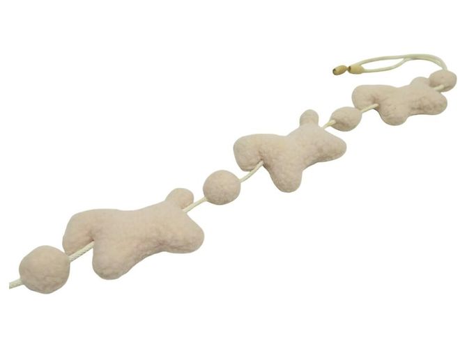 Hermès NEW HERMES CRADLE SET SHEET PILLOWCASE ROCKING HORSE MOBILE SHEEP Cream - view 20