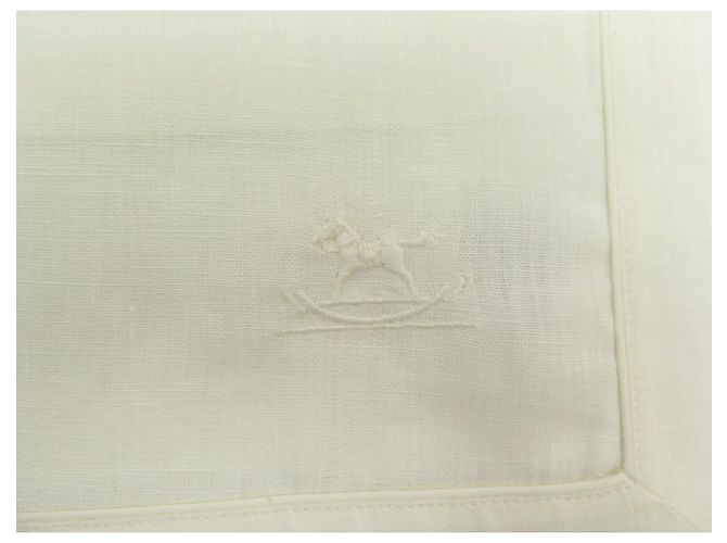 Hermès NEW HERMES CRADLE SET SHEET PILLOWCASE ROCKING HORSE MOBILE SHEEP Cream - view 5