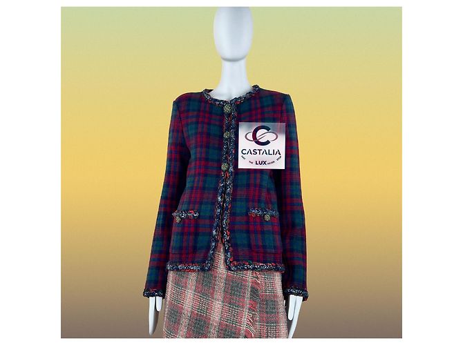Chanel Neue ikonische Tartanjacke Paris / Edinburgh 34 FR - Ansicht 8