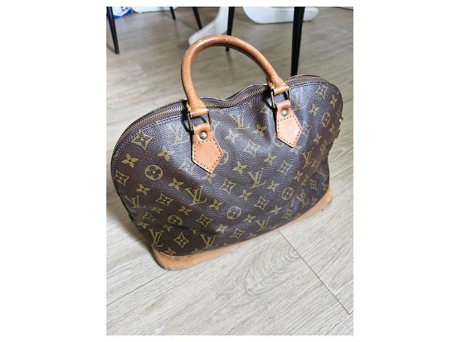Alma Borsa Louis Vuitton in pelle marrone - vista 12