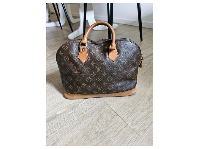 Alma Borsa Louis Vuitton in pelle marrone - vista 13