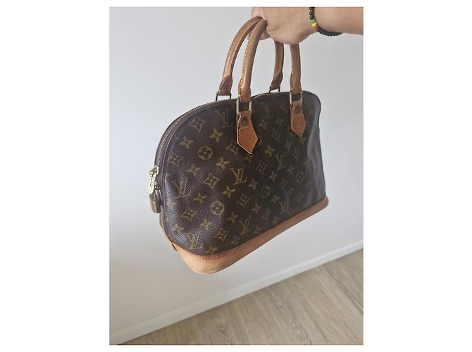 Alma Borsa Louis Vuitton in pelle marrone - vista 15
