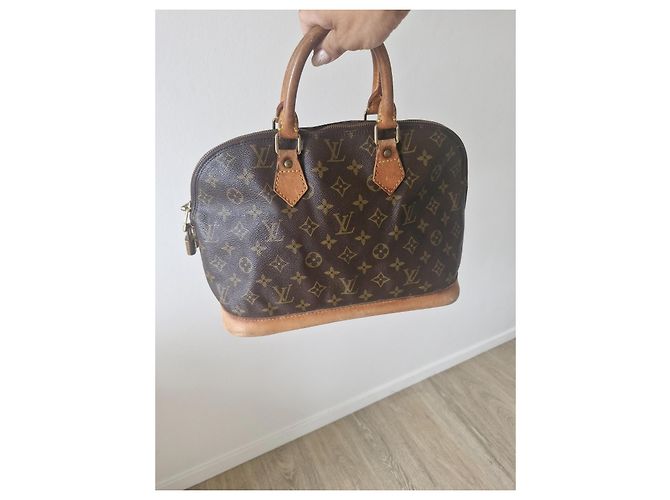 Alma Borsa Louis Vuitton in pelle marrone - vista 16