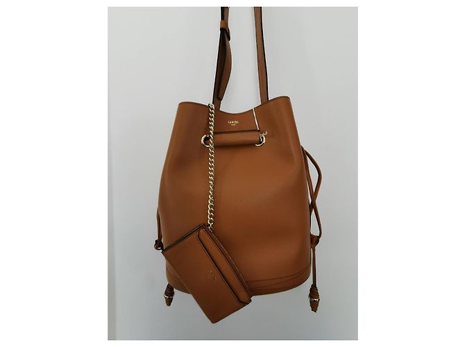 Le Huit Borsa a secchiello Lancel Huit GM in pelle cammello Marrone D'oro Marrone chiaro Gold hardware - vista 10