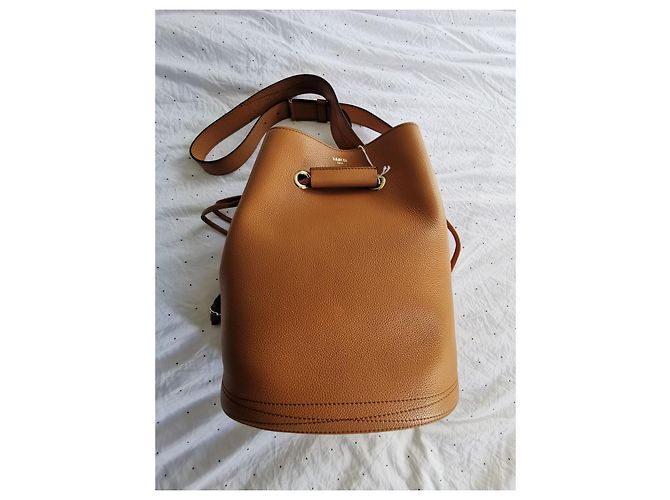 Le Huit Borsa a secchiello Lancel Huit GM in pelle cammello Marrone D'oro Marrone chiaro Gold hardware - vista 13