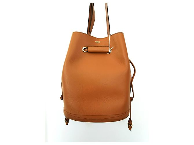Le Huit Borsa a secchiello Lancel Huit GM in pelle cammello Marrone D'oro Marrone chiaro Gold hardware - vista 2