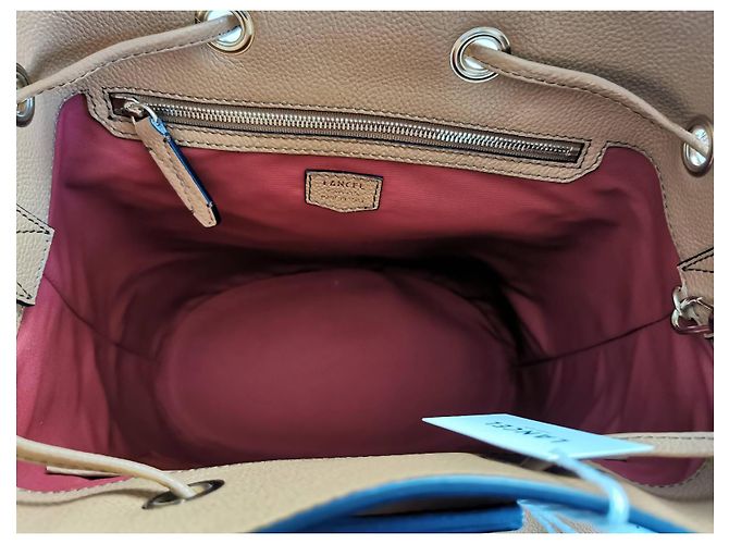 Le Huit Borsa a secchiello Lancel Huit GM in pelle cammello Marrone D'oro Marrone chiaro Gold hardware - vista 6