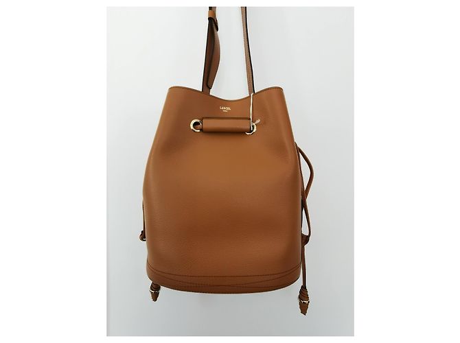 Le Huit Borsa a secchiello Lancel Huit GM in pelle cammello Marrone D'oro Marrone chiaro Gold hardware - vista 8