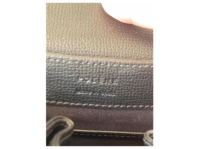 Borsa Polène Mini Nano Nera in Pelle di Agnello Nero - vista 10