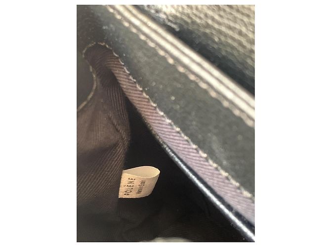 Borsa Polène Mini Nano Nera in Pelle di Agnello Nero - vista 11