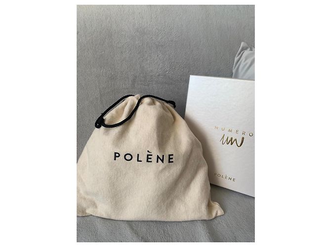 Borsa Polène Mini Nano Nera in Pelle di Agnello Nero - vista 12