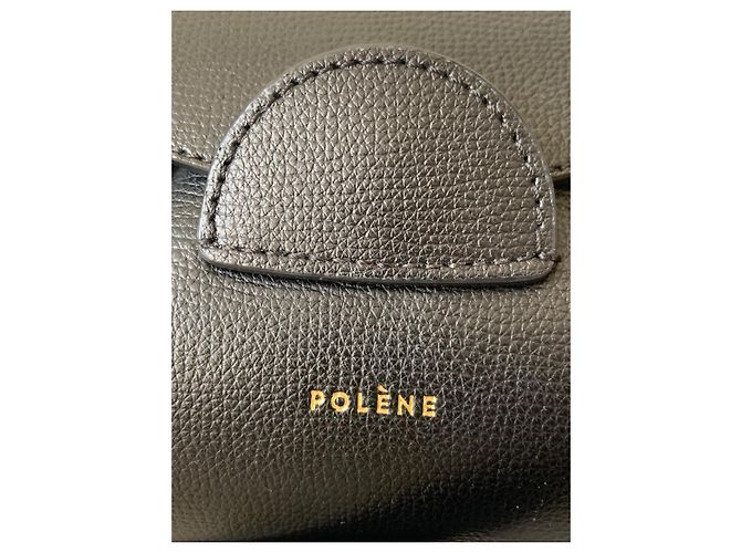Borsa Polène Mini Nano Nera in Pelle di Agnello Nero - vista 8