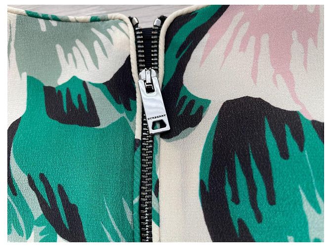 Vestido midi de seda Burberry Multicor - vista 7