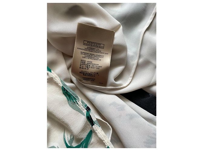 Vestido midi de seda Burberry Multicor - vista 9