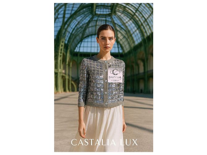 Chanel Cardigã de lantejoulas com botões de aperto de mão CC 46 FR - vista 3