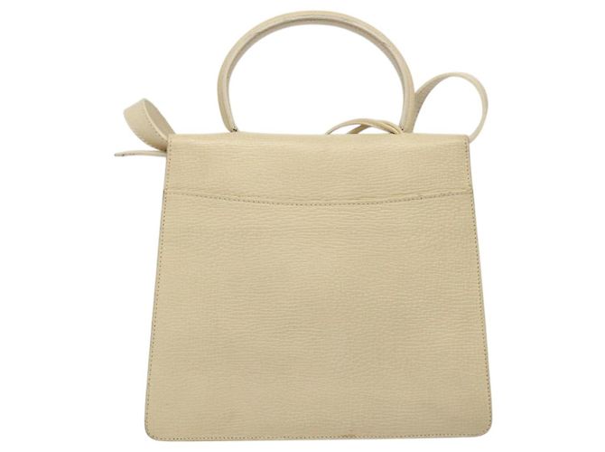 Borsa a mano in pelle LOEWE Barcellona 2 vie beige Auth bs26715 - vista 2