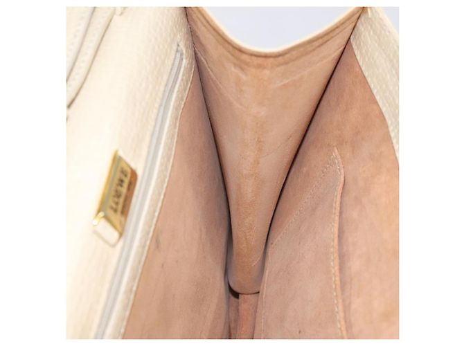 Borsa a mano in pelle LOEWE Barcellona 2 vie beige Auth bs26715 - vista 21