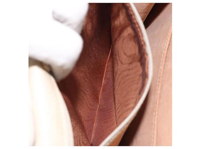 Borsa a mano in pelle LOEWE Barcellona 2 vie beige Auth bs26715 - vista 23