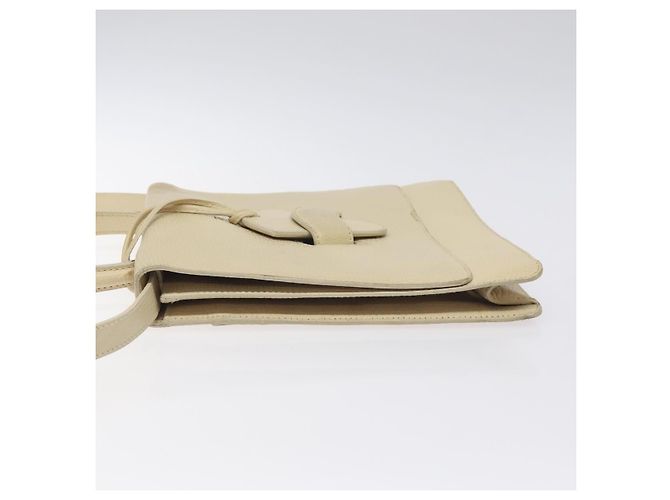 Borsa a mano in pelle LOEWE Barcellona 2 vie beige Auth bs26715 - vista 4