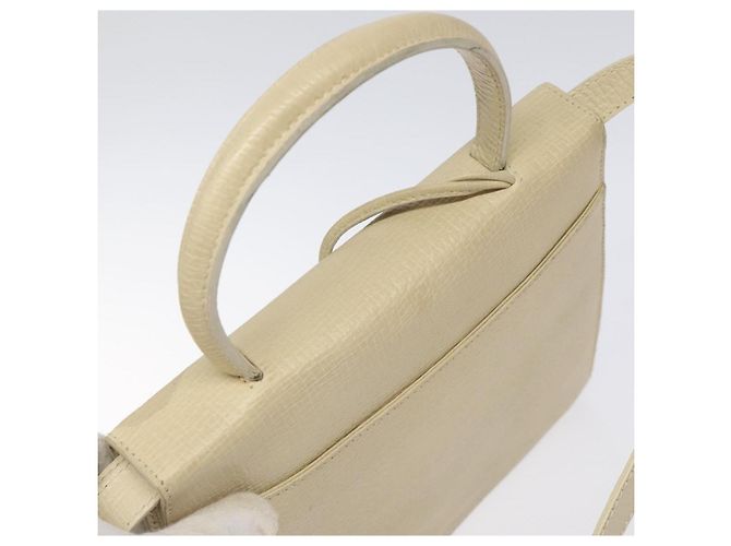 Borsa a mano in pelle LOEWE Barcellona 2 vie beige Auth bs26715 - vista 6