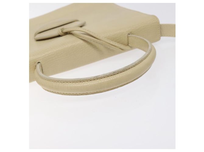 Borsa a mano in pelle LOEWE Barcellona 2 vie beige Auth bs26715 - vista 7