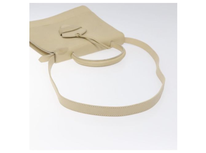 Borsa a mano in pelle LOEWE Barcellona 2 vie beige Auth bs26715 - vista 9