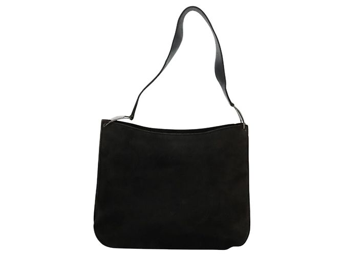 Borsa a Spalla Salvatore Ferragamo in Camoscio Marrone Scuro Auth 125799 - vista 2