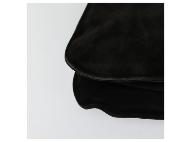 Borsa a Spalla Salvatore Ferragamo in Camoscio Marrone Scuro Auth 125799 - vista 8