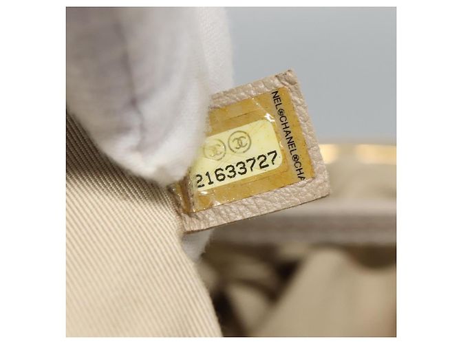 CHANEL Borsa a Spalla Matelassé Lana Grigia Oro CC Auth 127587V Marrone D'oro - vista 12