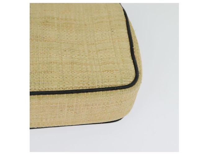 Borsa a spalla Horse Ferry Chain di Burberry in rafia beige e oro Auth bs26785 D'oro - vista 16