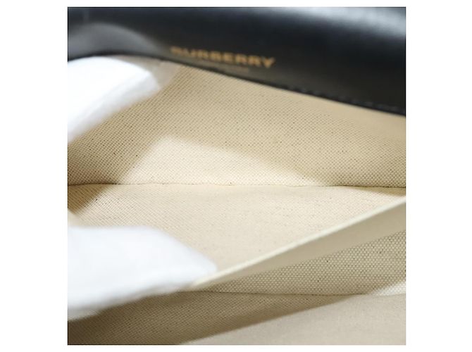 Borsa a spalla Horse Ferry Chain di Burberry in rafia beige e oro Auth bs26785 D'oro - vista 21